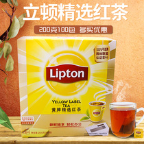 Lipton Yellow Card Selection Red Tea Bag Sri Lanka Imported Bags Red Tea 100 Bags 200g Milk Tea Shop Special
