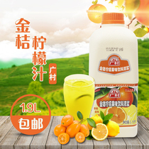 Guangcun kumquat lemon juice kumquat lemon flavor beverage thick paste concentrated kumquat lemon juice 1 9L milk tea raw material