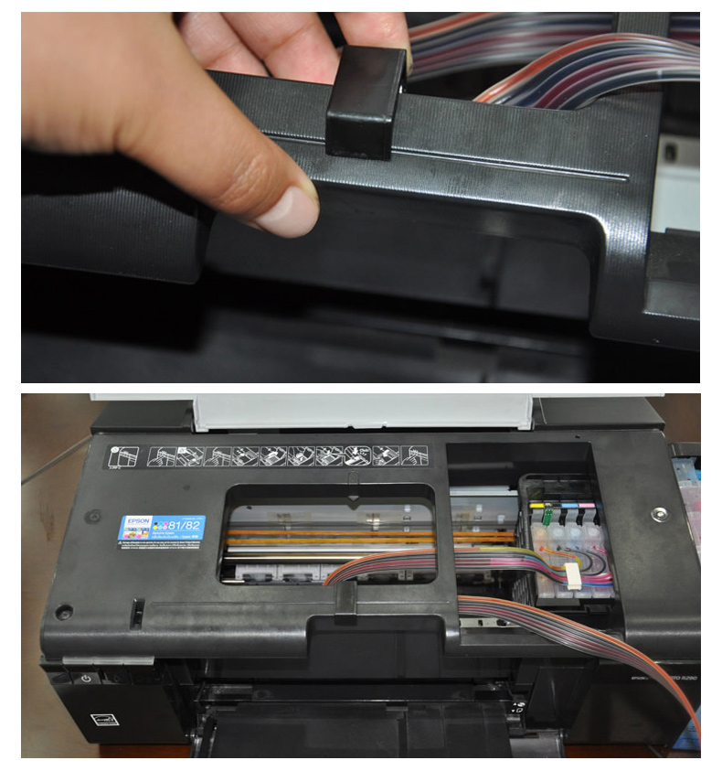 Máy in đầy màu sắc hệ thống cung cấp mực liên tục cho Epson R330 T60 với hộp mực - Phụ kiện máy in 	các loại gạt máy in