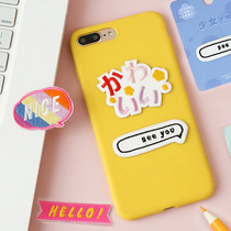 Cute Teenage Girl Embroidered Applid shell ipad Decorative Applidy hand ledger This self-adhesive paper clothes bag Boupy
