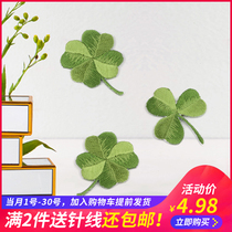 Cute Clover hot cloth patch flower fashion decoration clothes embroidery small patch decals diy repair hole paste