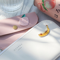 Cartoon fruit party embroidery stickers self-adhesive cloth stickers diy mobile phone doughnut clothes hand Ledger stickers decorative stickers