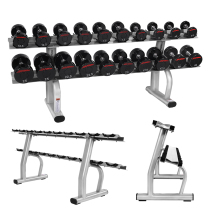 Professional Dumbbell Rack Gym Commercial Double Deck 10 Pay Dumbbell Rack Stand-up Personal Trainer Thickened Pipe Household Equipment