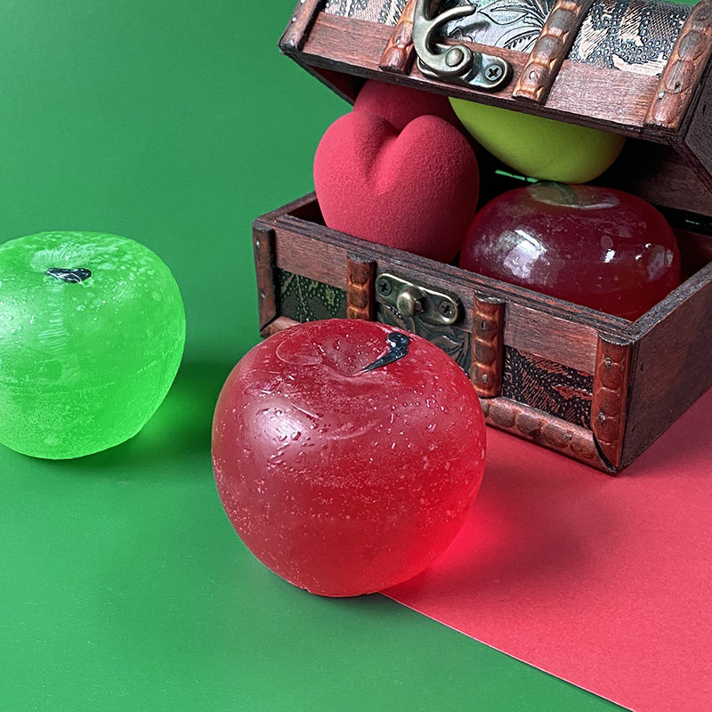 Precia Christmas apple pure handmade cleaning soap finish Face Beauty Egg Makeup Brush Cleanser Skincare Creative Soap-Taobao