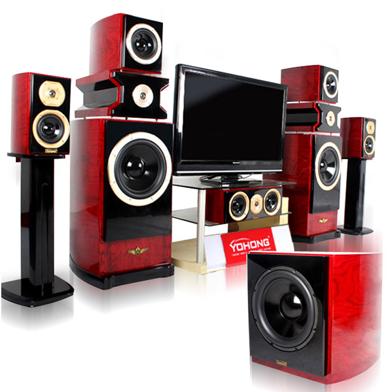 YOHONG Yinghan DT-80B true three-piece 5.1 home theater audio set HIFI floor-to-ceiling speakers