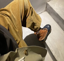 KC “C Series” Stylish Vintage Chamber Stretch Texture Fine Corduroy Elastic Waist Casual Trousers in 3 Colors