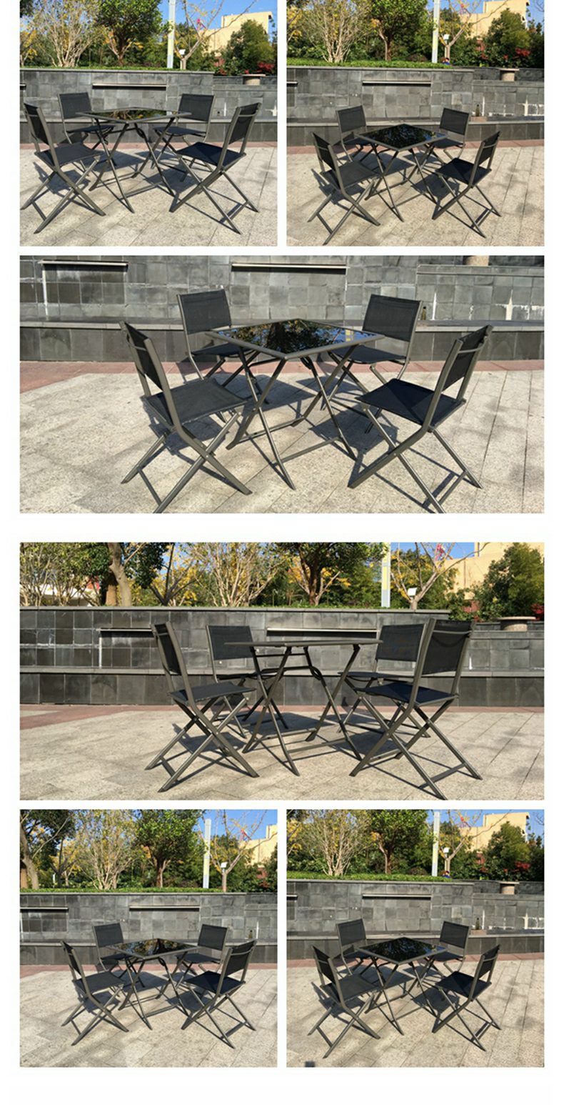 Nội thất Zizhu Bàn ghế ngoài trời Teslin Ba mảnh Garden Garden Ban công Nội thất Giải trí Bàn ghế xếp ghế ban công nhỏ