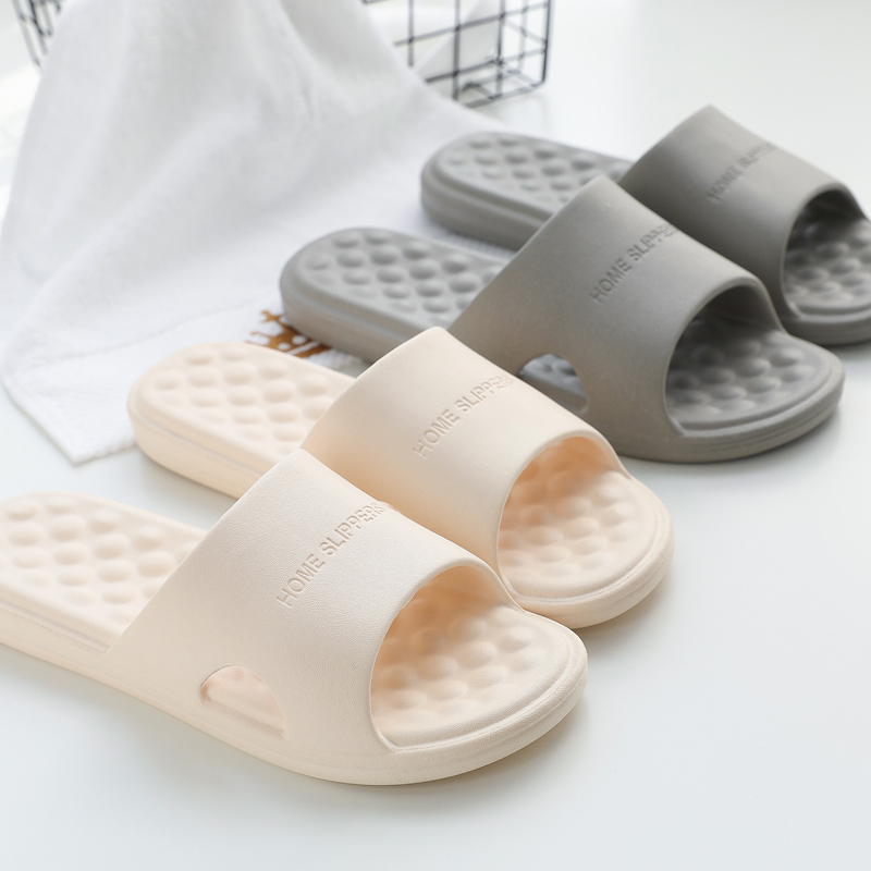 Japanese gp bathroom slippers Massage home slippers couples indoor anti-slip bath household soft solid light