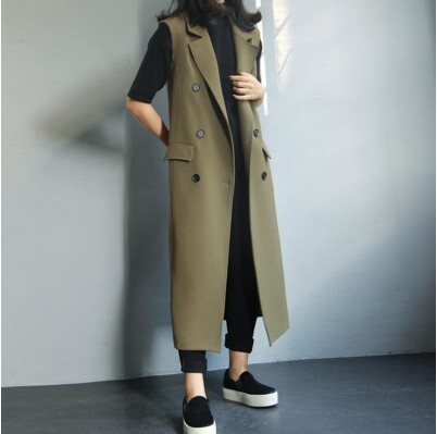 Women's Vest 2023 Spring and Autumn Mid-Length Over-The-Knee Suit Vest Versatile Waistcoat Fashionable Trendy Stylish Waistcoat Trend Women's Vest 2023 Spring and Autumn Mid-Length Over-The-Knee Suit Vest Versatile Waistcoat Fashionable Trendy Stylish Waistcoat Trend