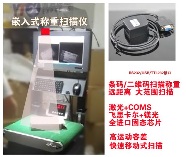 UCODE 420G quét mã vạch / mã QR có trọng lượng đầu đọc nhận dạng khoảng cách 1 mét Laser + CMOS - Thiết bị mua / quét mã vạch máy check mã vạch