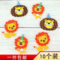 Birthday Cake Decoration Inserts Senteo Lion Tiger Lions Tiger Panda Giraffe Elephant Drop Glue Doll Swing