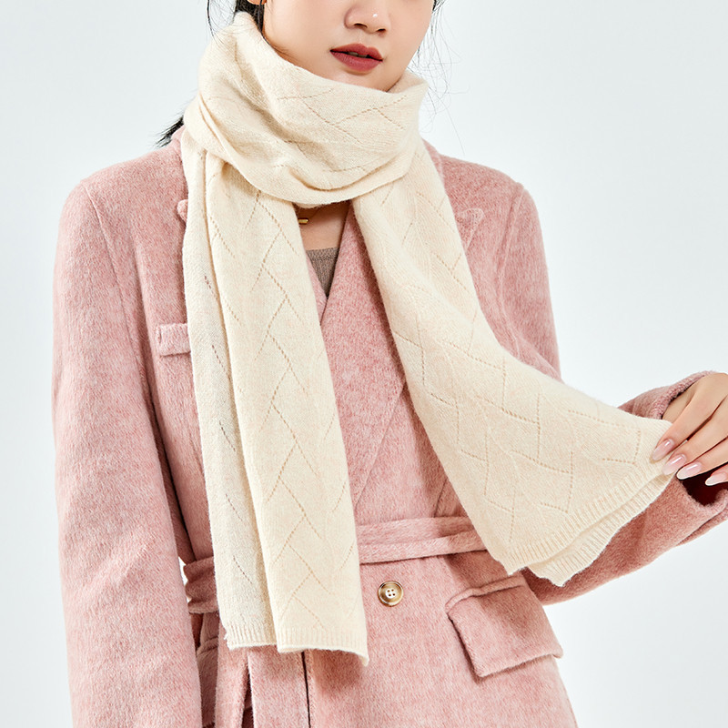Wool Scarf for Women and Men, Autumn and Winter Warm Neck Protection, Versatile Thick Cashmere Solid Color Neck Scarf, Shawl, Cape, Long Scarf for Outerwear