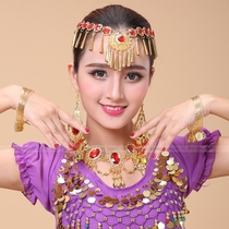 Special Price Stage Performance Ornament Indian Dance Performance Accessories Head Chain-Belly Leather Dance Necklace Earrings Bracelet Bracelet