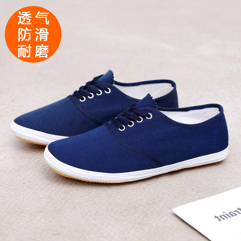 Canvas Shoes, Unisex, Classic Blue and White Sneakers, Mesh Shoes, Spring, Summer, Autumn, Track and Field Running Shoes, Casual Soft-Soled Work Shoes