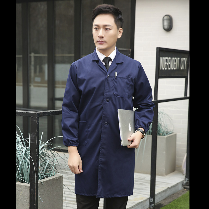 Blue coat work clothemale long thickening resistant warehouse handling insurance factory workshop long sleeved woman customized
