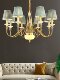 All-Copper American, French, and Mediterranean Style Creative Luxury Exquisite Villa Duplex Living Room and Dining Room Real Jade Chandelier