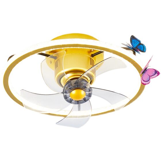 Jiaye American-Style Ceiling Fan Light, Dining Room Fan, Simple Led Wooden Leaf European Retro Living Room Fan with Light Source Accessories, Etc