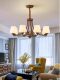 American Bronze Brushed Living Room Main Light Country Retro Iron Painted Glass Simple Popular Bedroom Dining Room