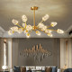 All-Copper Ice Crystal Starburst Simple and Stylish Chandelier with Multiple Branches for Living Room, Dining Room, and Bedroom, 6912-Head Crystal Ball Chandelier