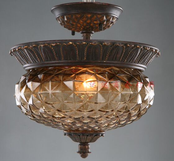 Simple Retro Pastoral Style Pineapple Lamp Ed1031S Ceiling Light for Foyer, Hallway, and Entrance, Available in Small and Large Sizes