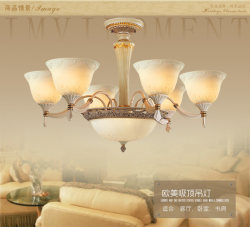European Pastoral Style Country Retro Baide Shite Christmas Rose Ao1058 Chandelier for Living Room, Bedroom, and Dining Room