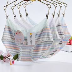 Трусы 黛丝少女v型宽蕾丝性感腰边莫代尔中腰平角女士内裤无痕裤头29001 Daisy girl