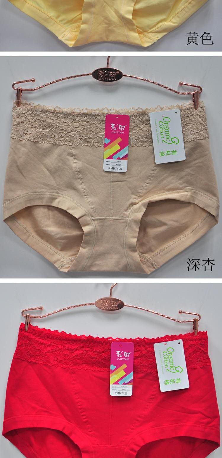 4 túi Caiti eo cao 30937 đơn giản màu hữu cơ cotton hữu cơ hông quần ren áo lót phụ nữ đồ lót các loại quần lót nữ