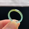 Natural A-grade ice yellow jade square ring