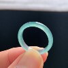 Natural A-grade ice sky blue jade ring