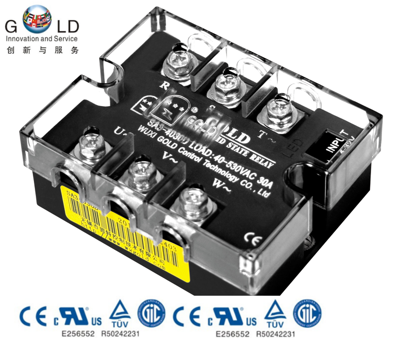 Jiangsu Goote SA34010D with EU CE certified three-phase solid state relay 380V
