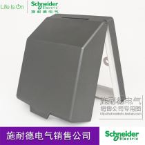 Schneider type 86 switch socket panel fluorescent gray socket waterproof box bathroom bathroom splash proof box