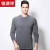 Áo len cashmere cổ tròn nam len len mùa thu và mùa đông mới áo len trung niên áo len nam tinh khiết áo len cashmere - Áo len Cashmere quần áo thời trang nam Áo len Cashmere