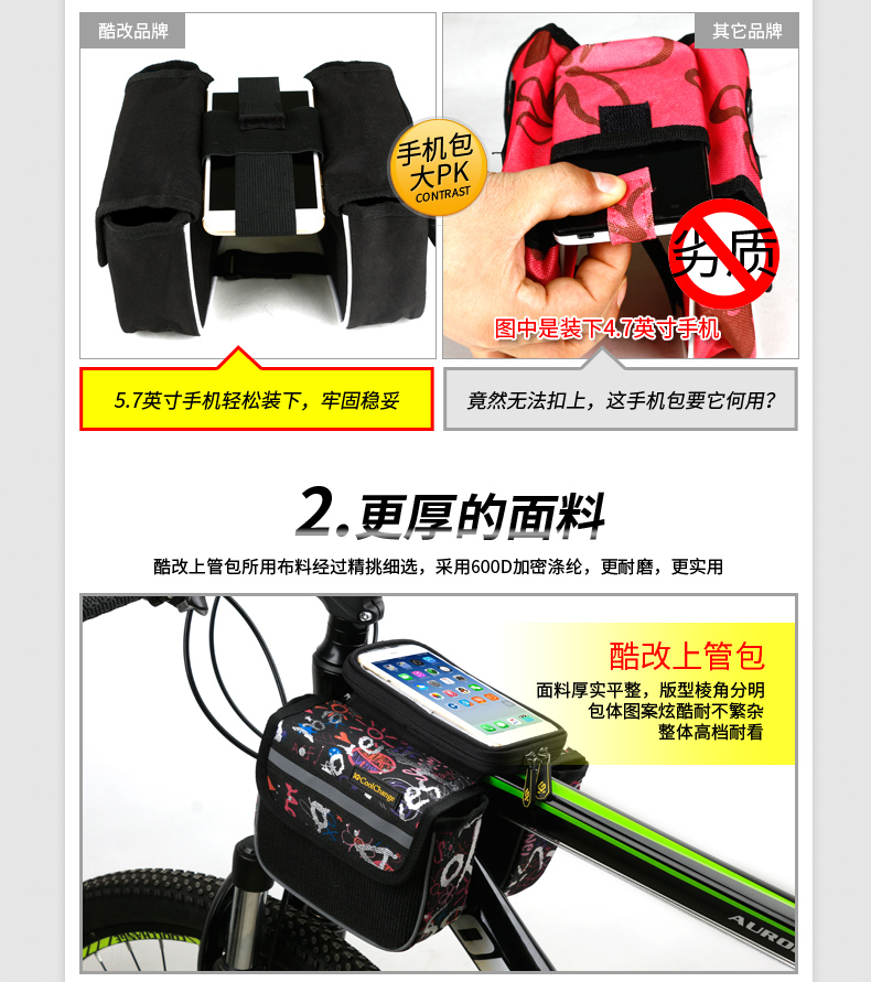 Sacoche pour vélo mixte COOLCHANGE - Ref 2211414 Image 15