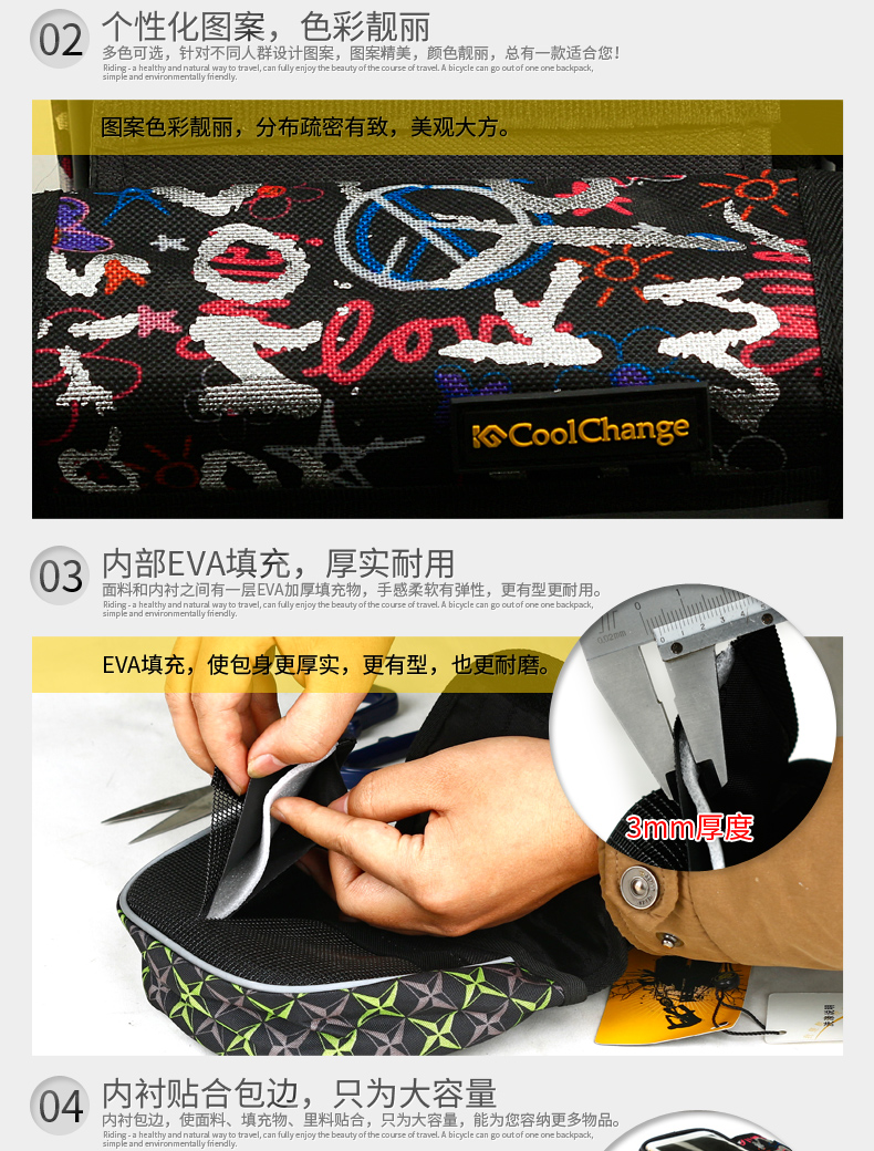 Sacoche pour vélo mixte COOLCHANGE - Ref 2211414 Image 32