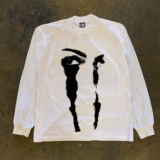 Ретро хлопковый лонгслив, в американском стиле, свободный крой