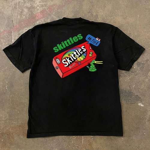 Бренд иностранная торговля счетчиков отозвана порядок хвоста ~ Европейские и американские улицы Amea Kaki Мужчины и женщины Пара короткошерстных T -мала