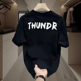 Хлопковая летняя футболка с коротким рукавом подходит для мужчин и женщин, в американском стиле