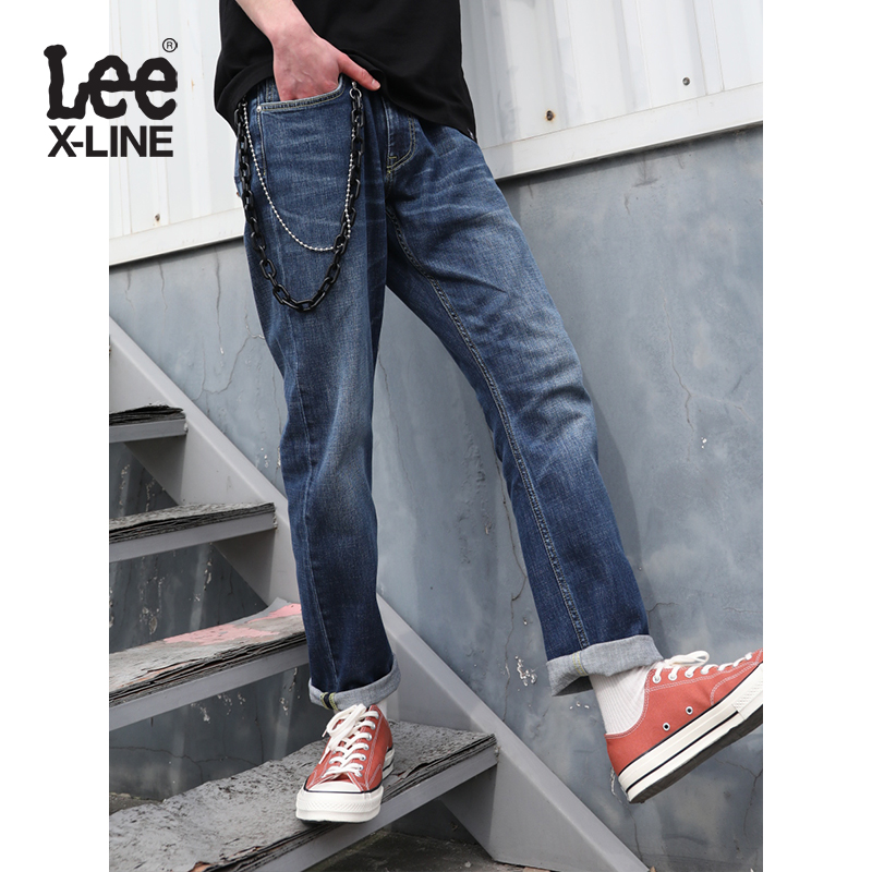 (Direct Podcast Exclusive Seconds Kill) LeeXLINE 726 standard straight drum blue male jeans L127263QJ85F