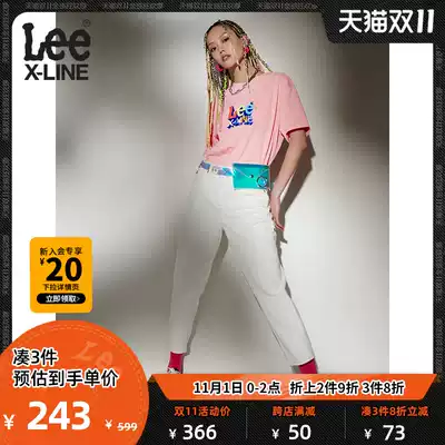 LeeXLINE 21 new 411 comfortable high waist white boyfriend cool girl jeans LWZ4116VZCGB