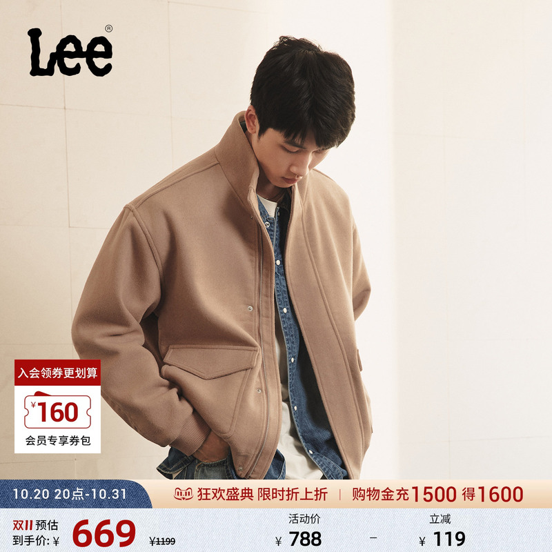 Lee26 Autumn and Winter New Product Comfortable Stand-Up Collar Unisex Jacket Warm Casual Lut013138212