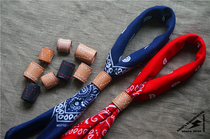 Abu’s handiwork exquisite fully hand-stitched square scarf button scarf button double layer Tochi wood saddle leather handmade