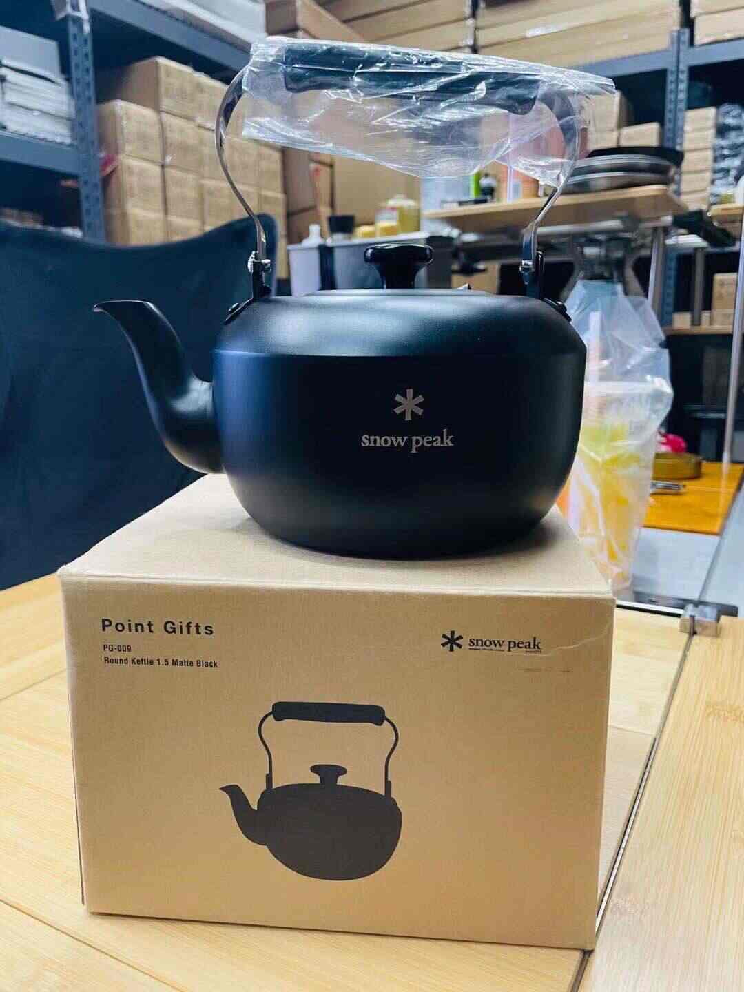 非売品】✳︎snow peak✳︎ラウンドケトル1.5マットブラック