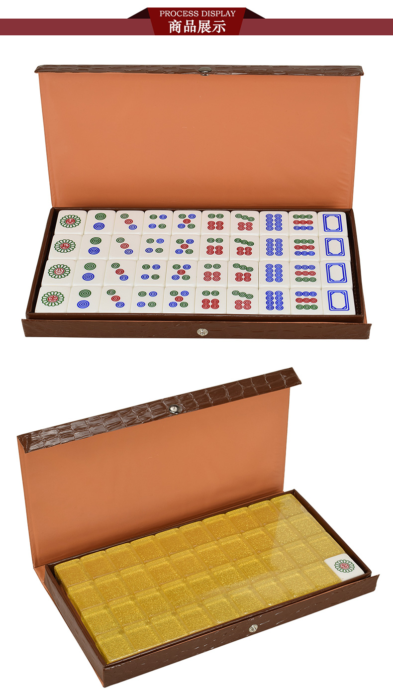 Royal Saint Mahjong nhãn hiệu phô mai thương hiệu hộ gia đình còng tay acrylic ống lớn thương hiệu thẻ pha lê 40 mạt chược đơn - Các lớp học Mạt chược / Cờ vua / giáo dục cờ vua bằng gỗ