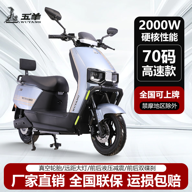 Wuyang Cangqiong Electric Motorcycle, High-Speed 72V Long-Distance Delivery Electric Scooter with Long Battery Life, Adult Mobility Electric Vehicle