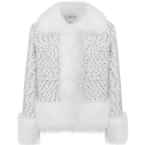 Zoya Weekend 23 winter new style sweet temperament light luxury fox fur collar flower yarn small fragrant style fur EJWDDU88