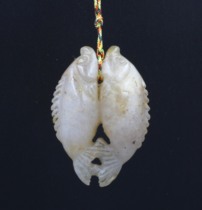 Tourmaline pisces Jade Pisces pendant pendant Total length 4 6 cm Total width 3 2 cm Weight 23 grams