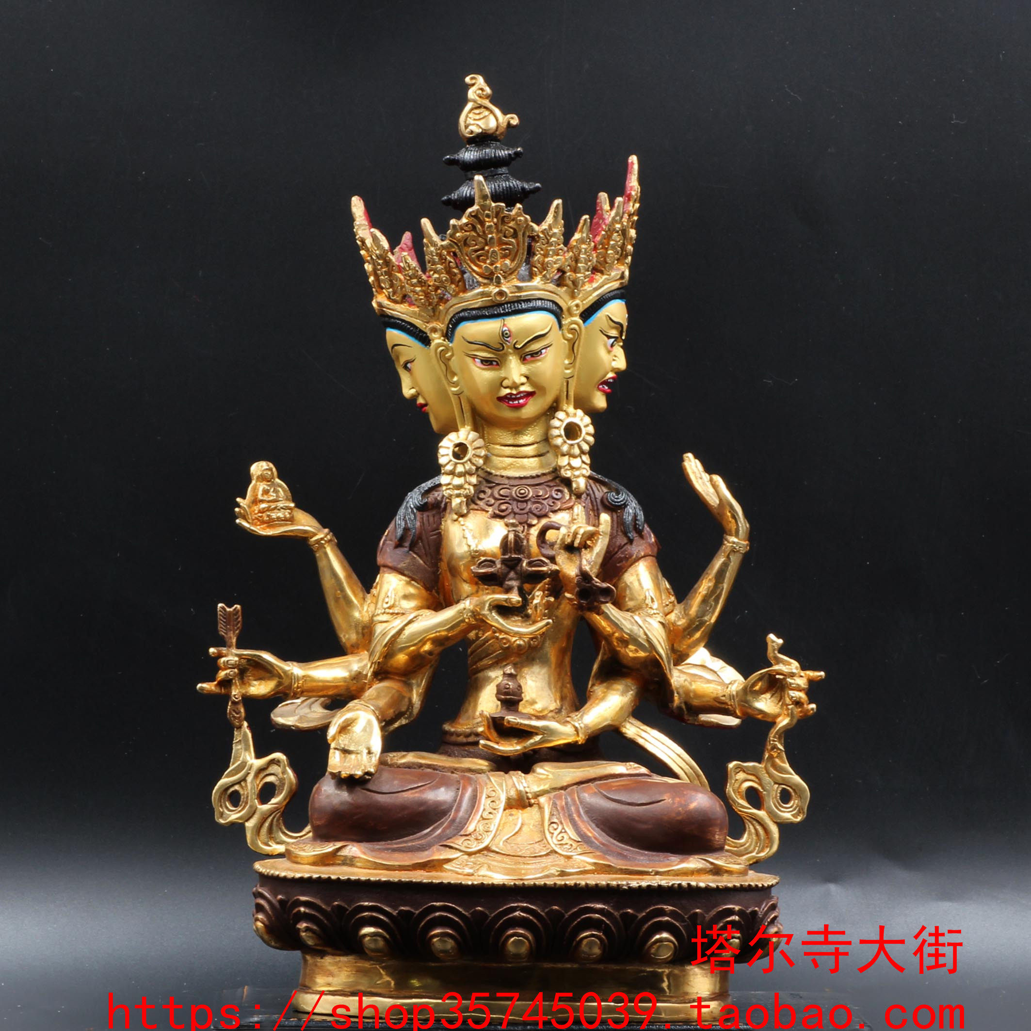 Semi-lau Jinzun Sheng Self-born from Tartal Temple Size One ruler (30 cm) has been loaded with mascot