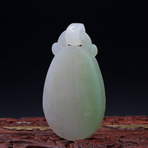 Kunlun white jade pendant Kunlun jade with jade pendant pendant pendant pendant height 4 7 cm Weight 17 8 grams