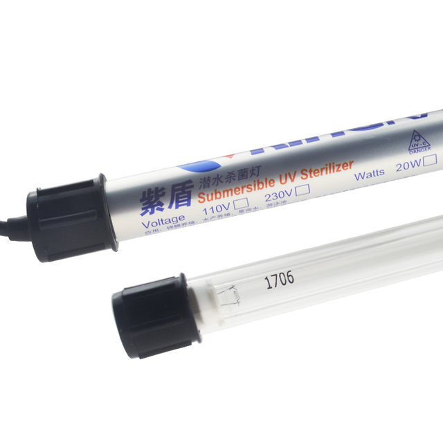 Purple Shield Aquarium Submersible Uv Germicidal Lamp Sterilization Lamp Fish Tank Disinfection Algae Removal Lamp 30W