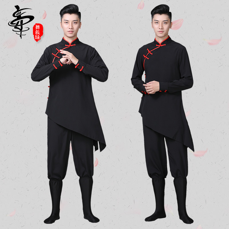 New Mongolian clothing male adult Monchu ethnic minority performance costumes dance Hon geese disc buckle Mongolian gown custom